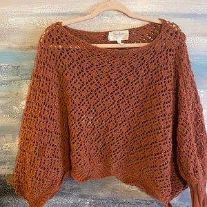 Boho burn orange Jessica Simpson sweater